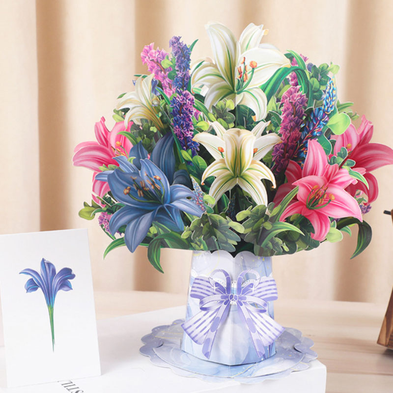 3D Pop-Up Mother’s Day Flower Bouquet Card