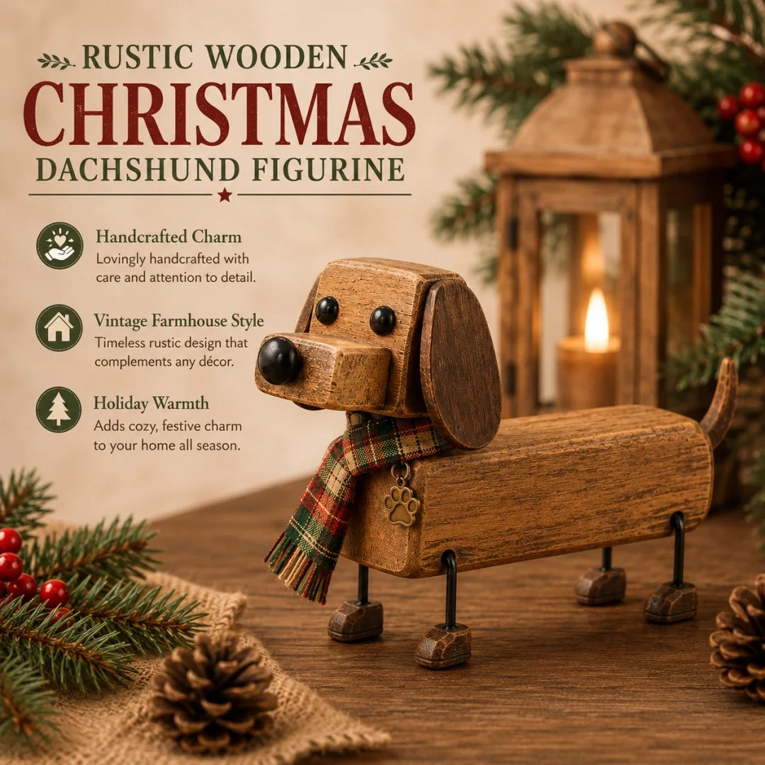 Rustic Christmas Dachshund Decor