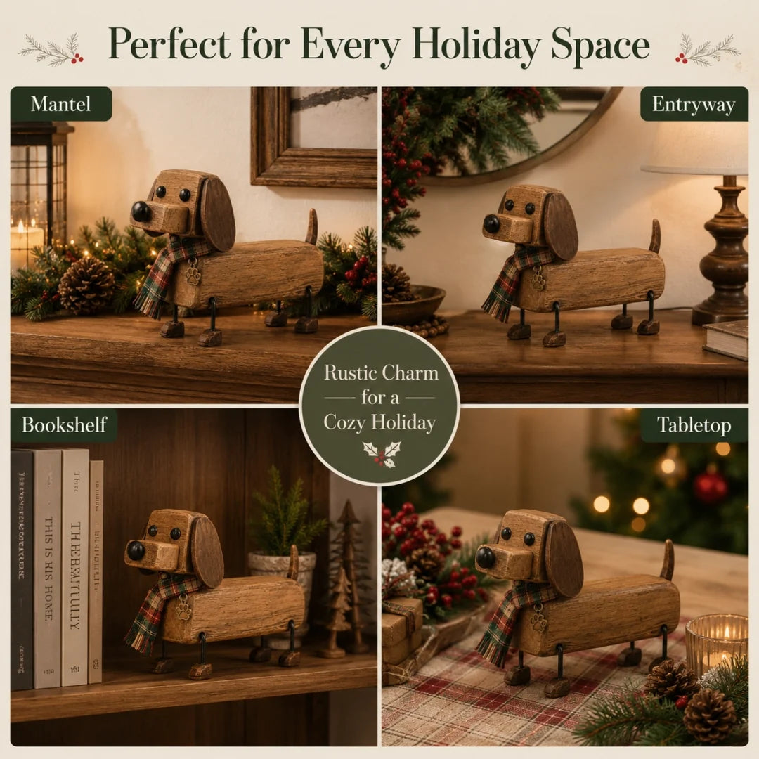 Rustic Christmas Dachshund Decor