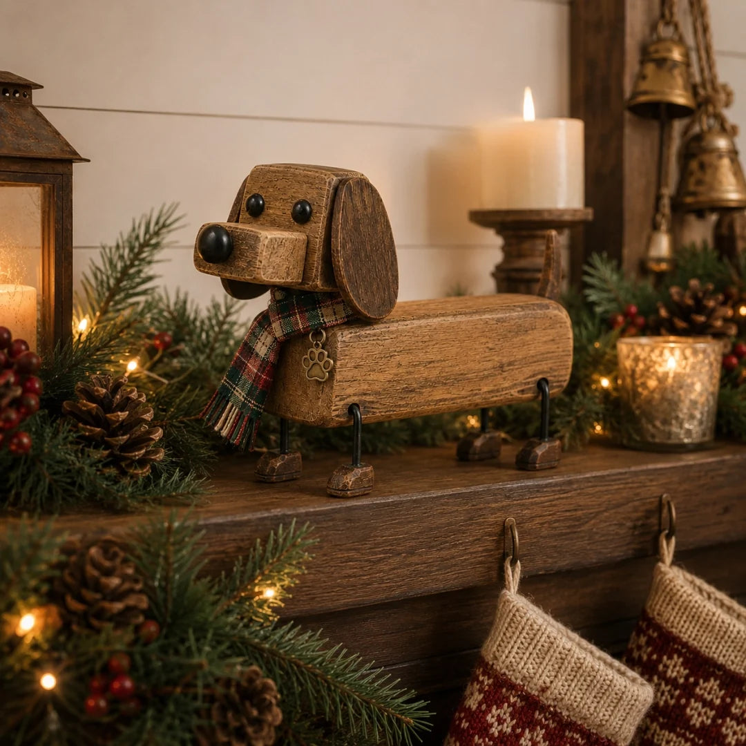 Rustic Christmas Dachshund Decor
