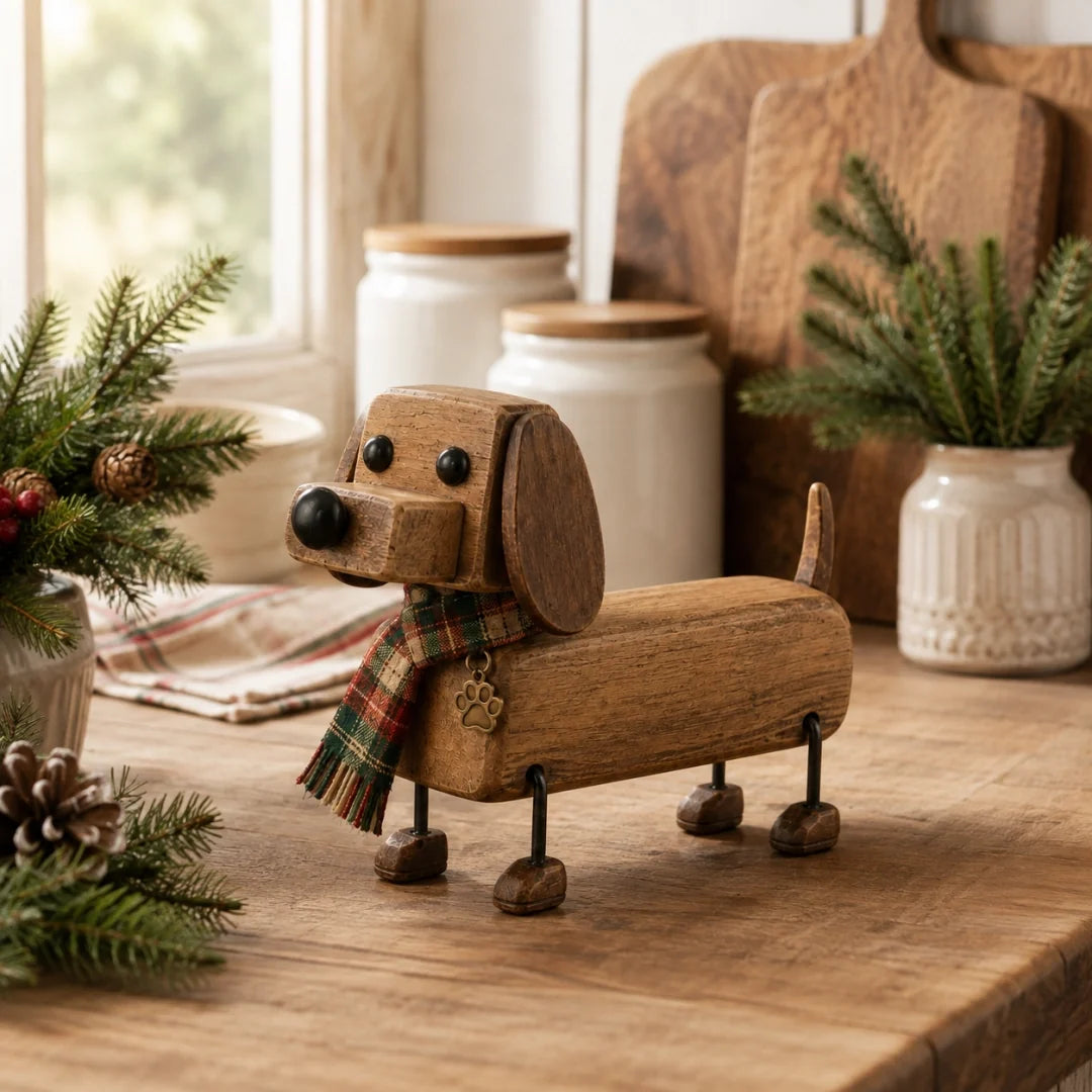 Rustic Christmas Dachshund Decor