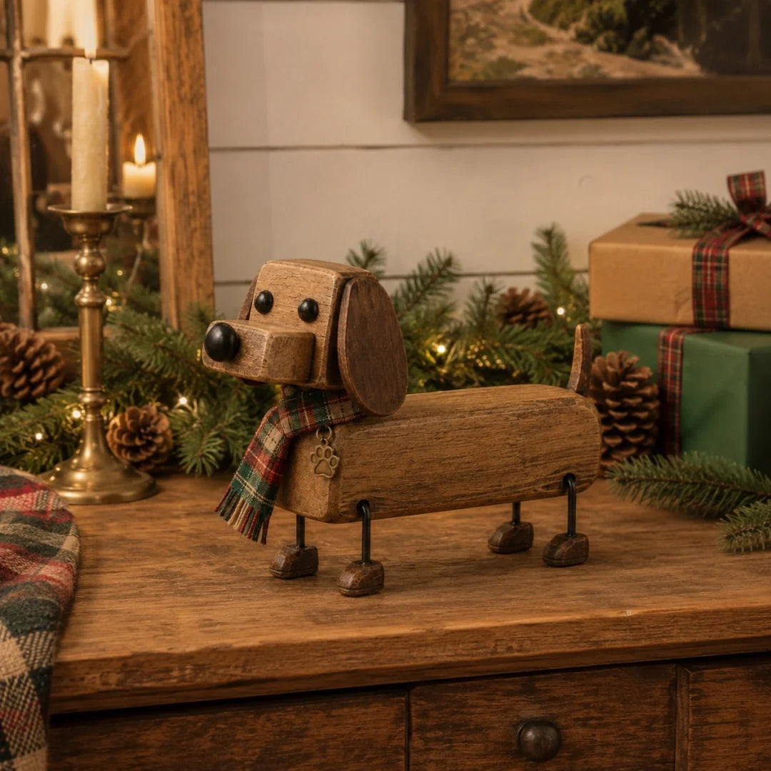 Rustic Christmas Dachshund Decor