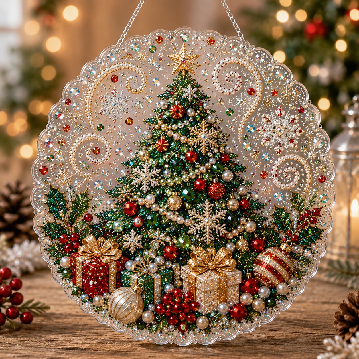Christmas DIY Diamond Painting Hanging Ornament Kit
