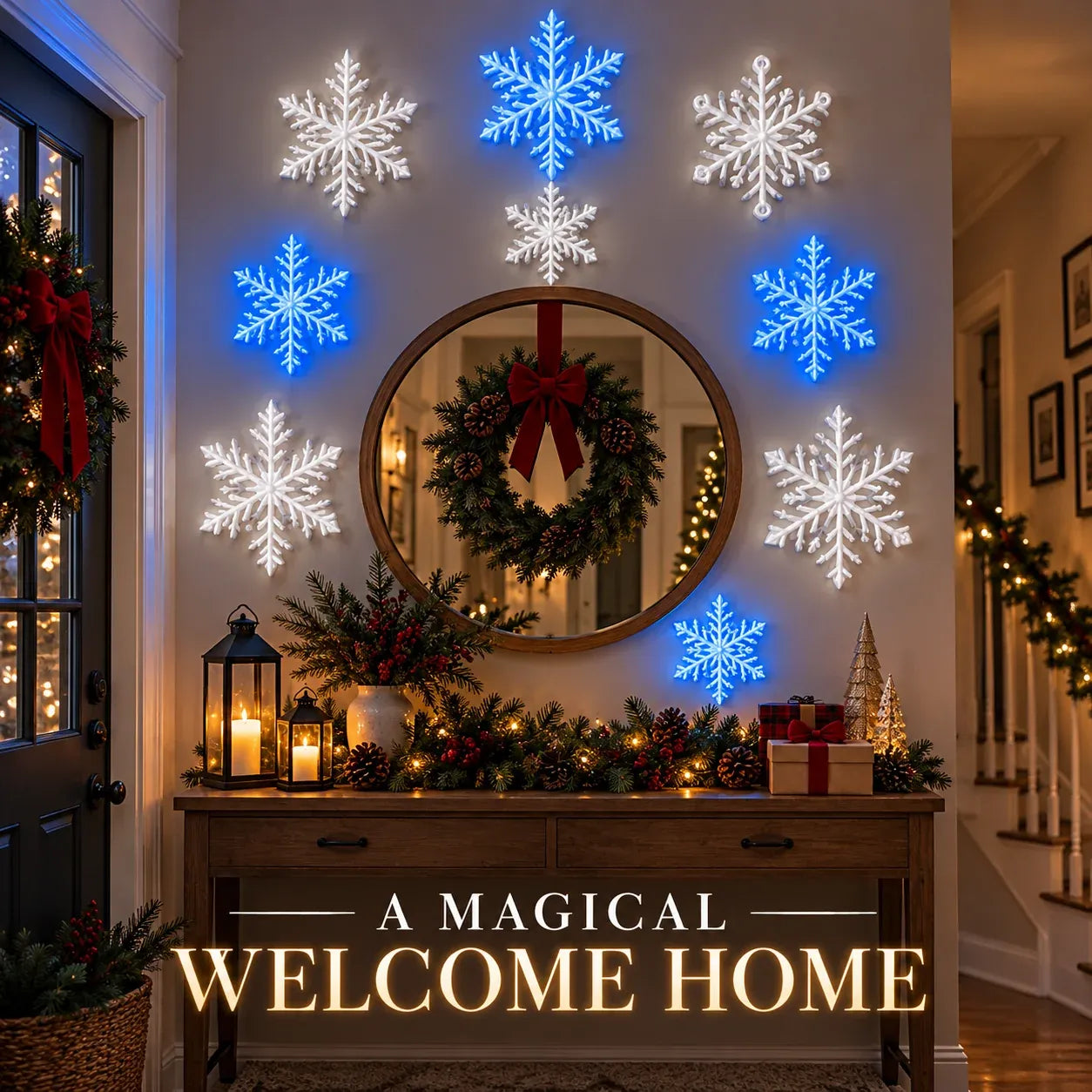 3D Light-Up Snowflake Wall Set