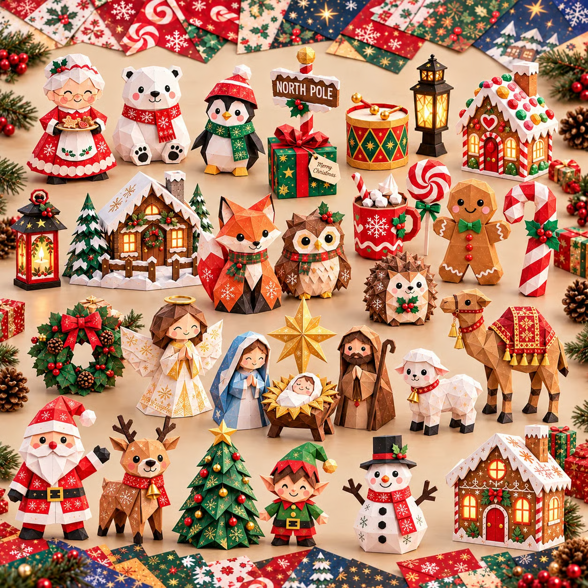 Fold Your Own Paper Christmas
